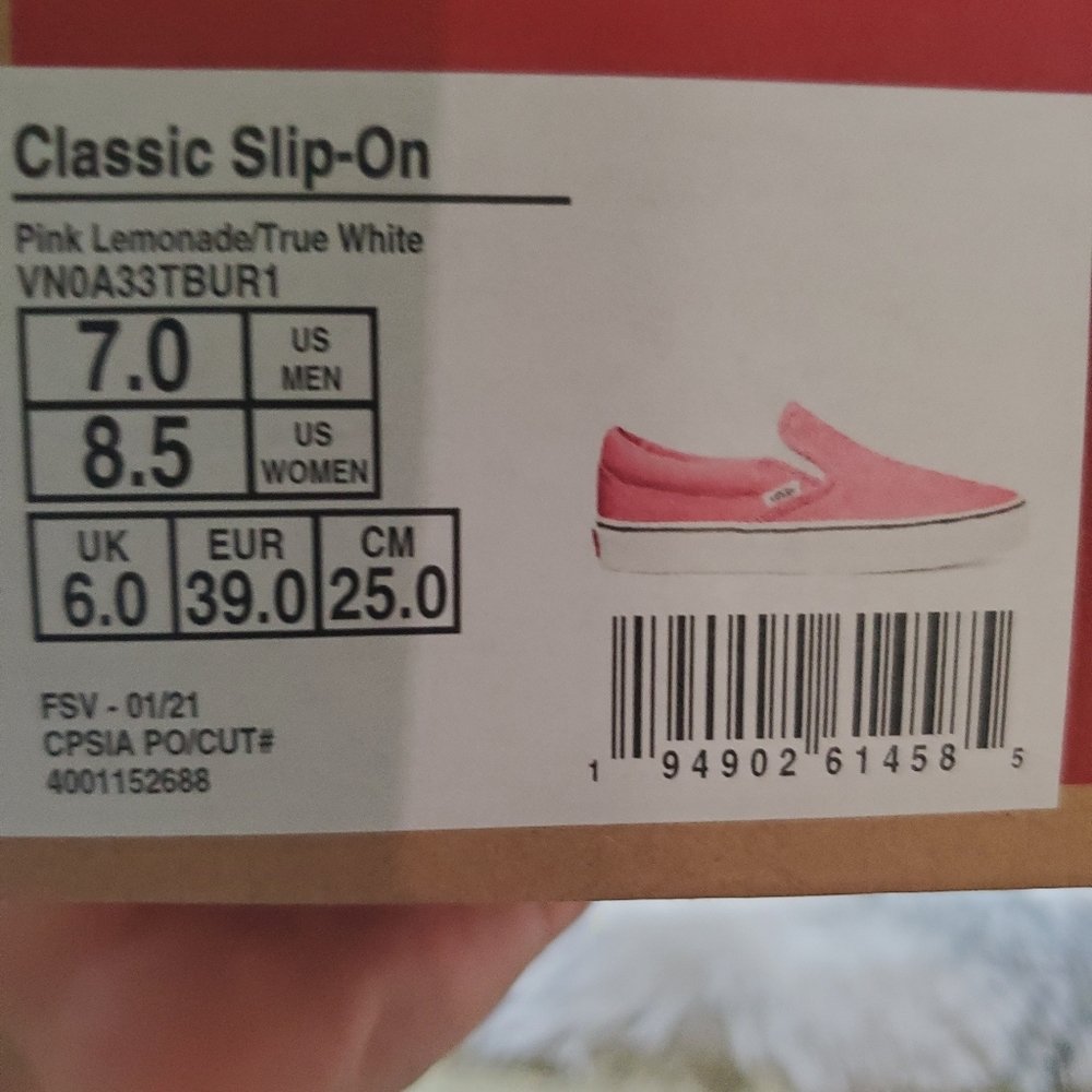 Vans Pink Lemonade 💗 Classic Slip on - Picture 2 of 13